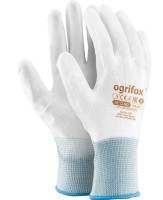 Rękawiczki ochronne OX-POLIUR białe poliuretan