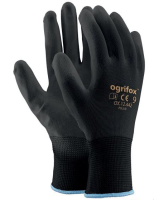 OX-POLIUR czarne: Wytrzymałe rękawiczki ochronne  z poliuretanem