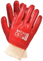 Rękawice robocze RPCVS z ściągaczem czerwone