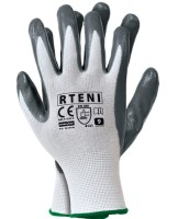 RTENI biało-szara nitryl: Rękawiczki ochronne - Bezpieczeństwo i wygoda na najwyższym poziomie